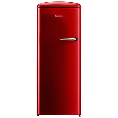 Gorenje ORB153 Freestanding Fridge, A+++ Energy Rating, Left-Hand Hinge, 60cm Wide Fiery Red